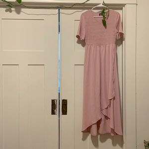 Maxi blush dress